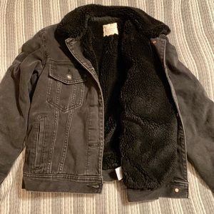 Sherpa lined denim jacket